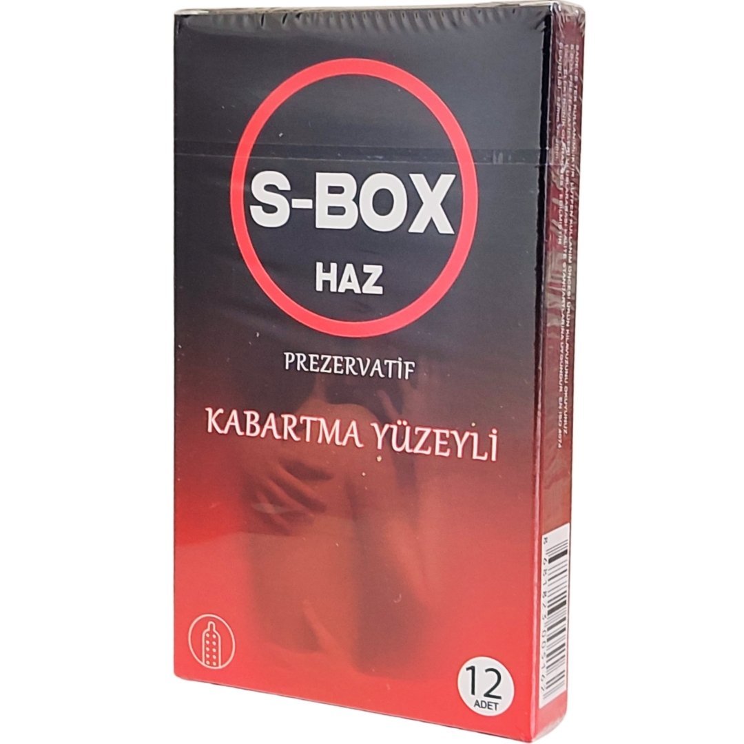 S-Box Red Prezervatif 12 Adet Kabartma Yüzeyli
