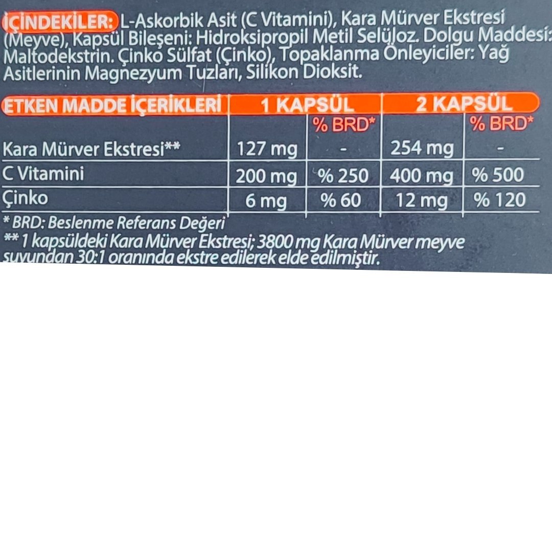Sambucol Plus Kara Mürver Özütü + C Vitamini & Çinko 15 Kapsül