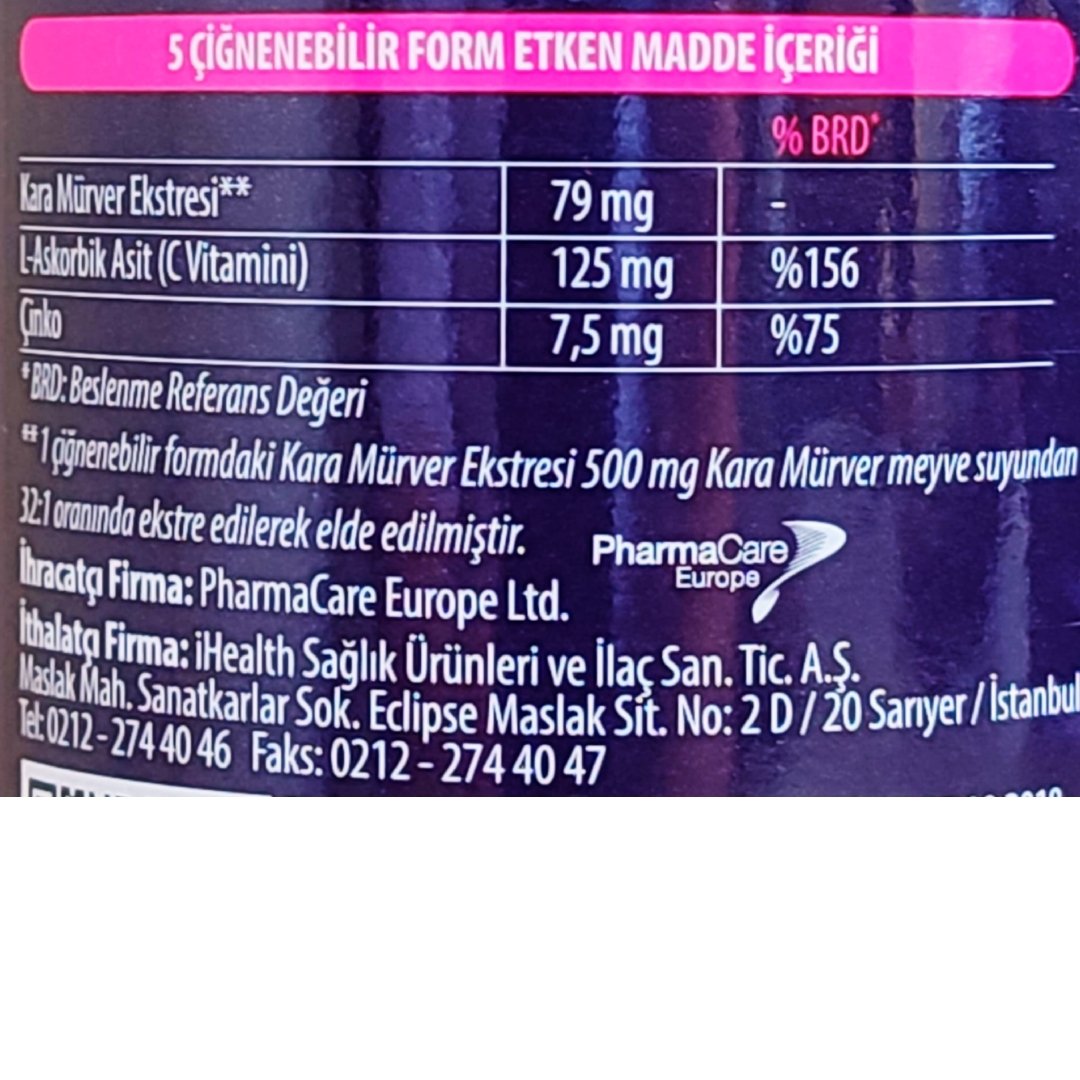 Sambucol Plus Kids Yummies 60 Çiğneme Tableti