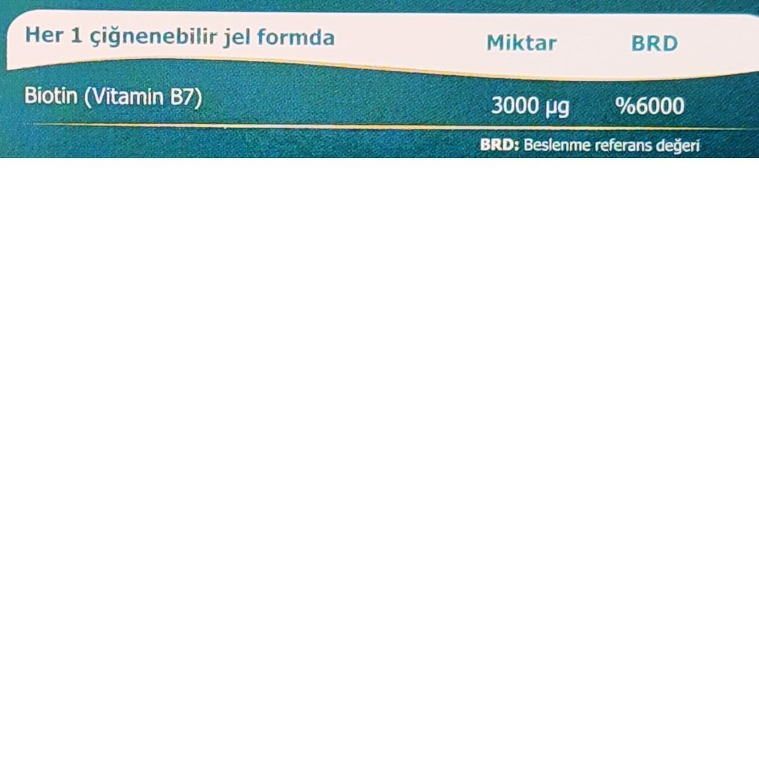 Sjomann's Biotin 3000 mcg 30 Çiğnenebilir Jel Form