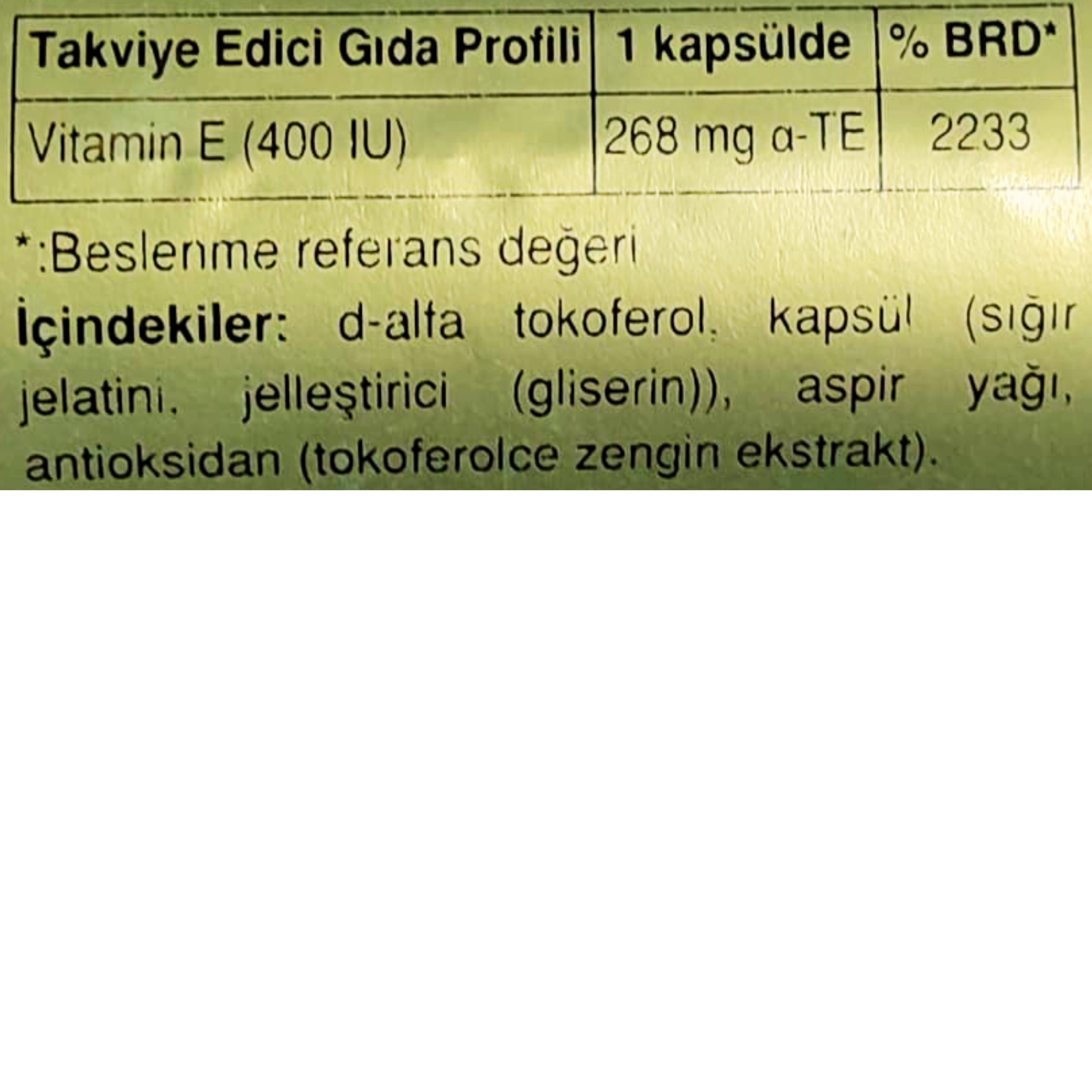 Solgar Vitamin E 400 IU 50 Softgel