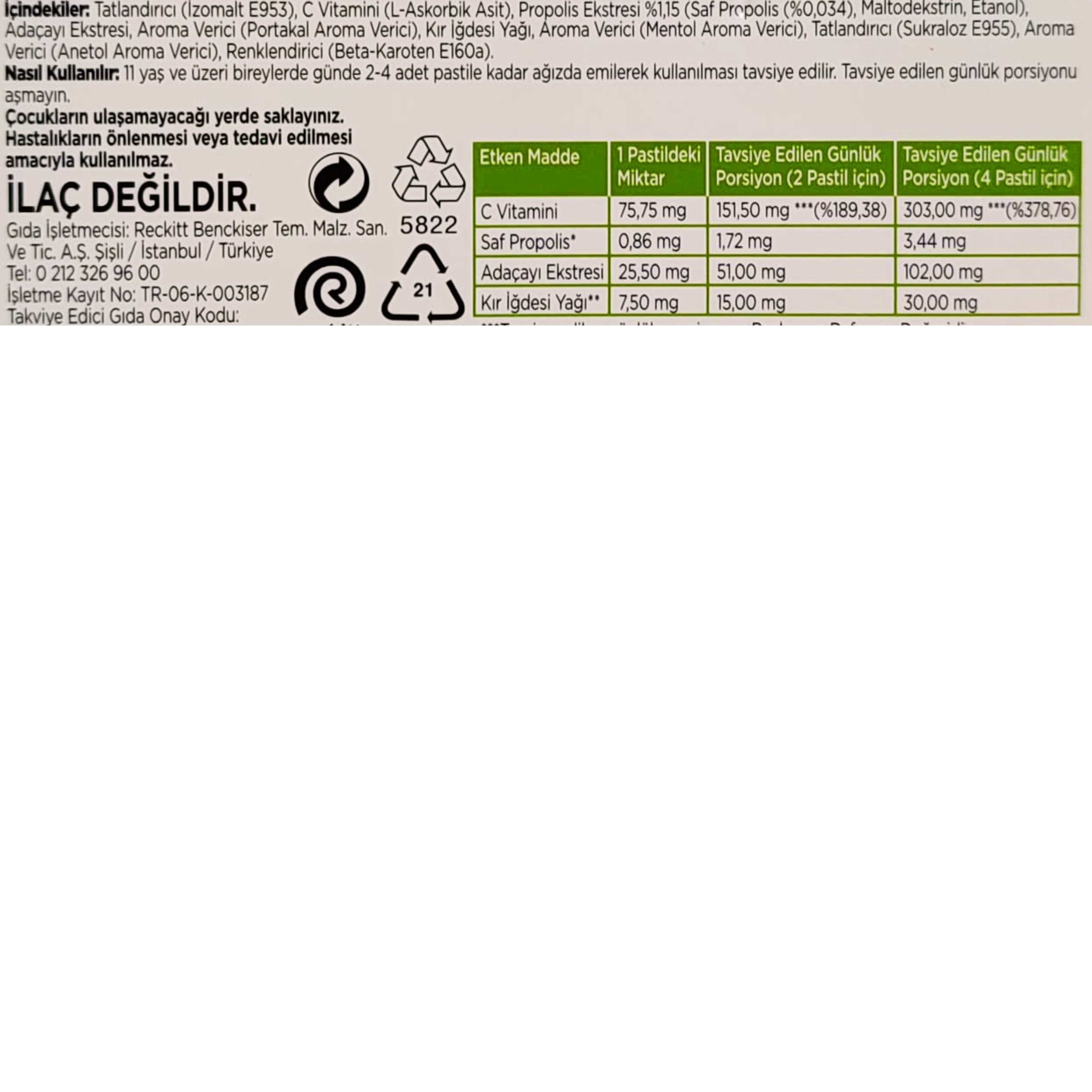 Strepsils Herbal Propolis 16 Pastil