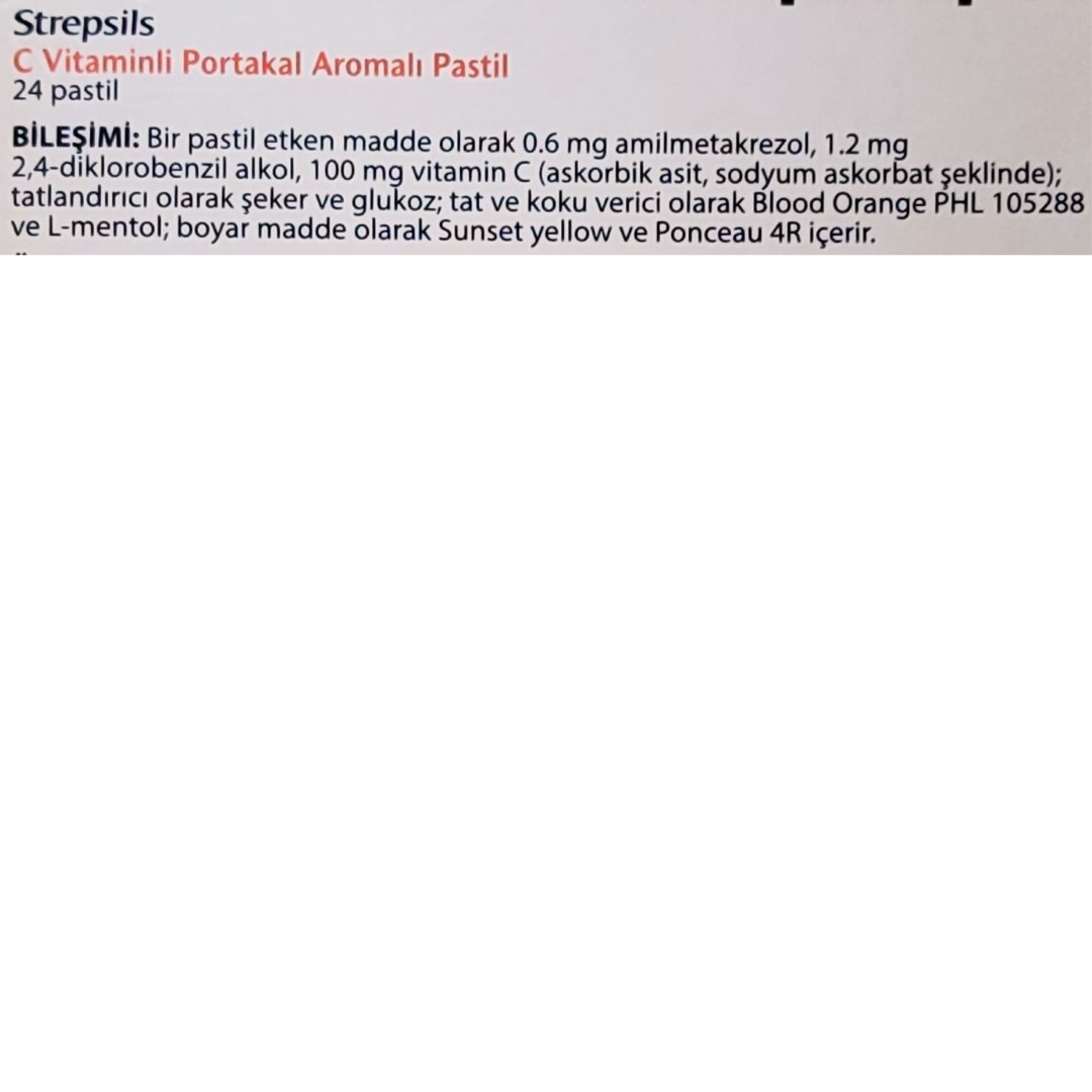 Strepsils Portakal & C Vitamini Aromalı 24 Pastil