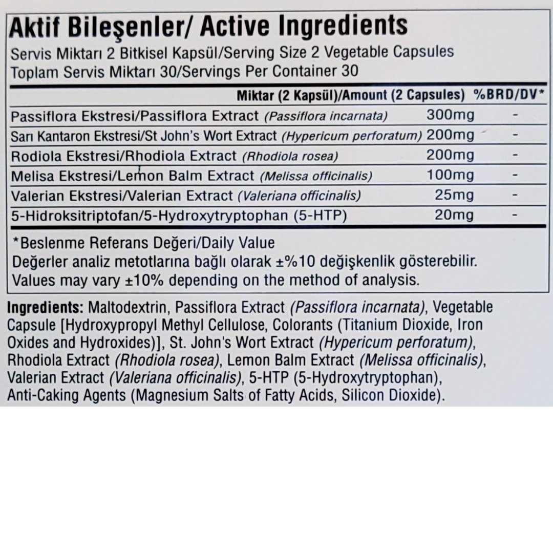 Suda Vitamin Kalm-HD 60 Bitkisel Kapsül