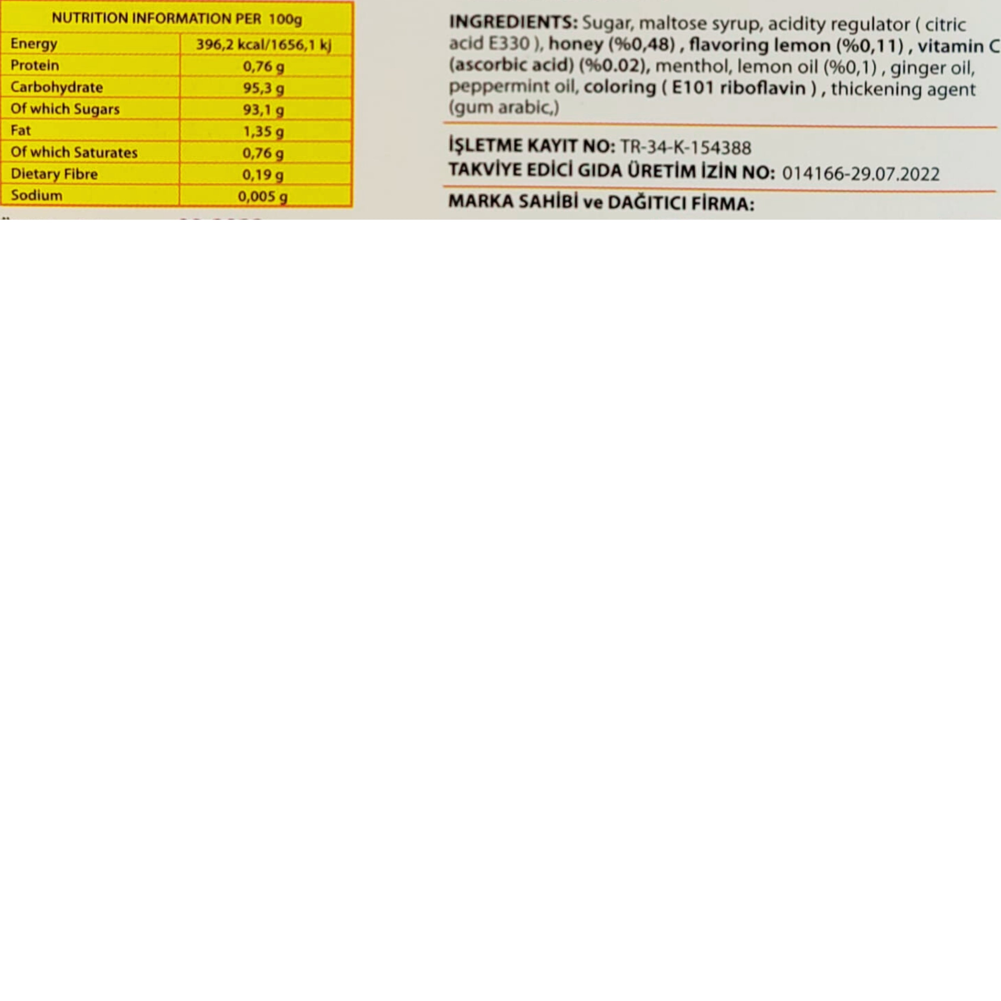 Swiss Bork Bal Limon Propolis Pastil 16'lı