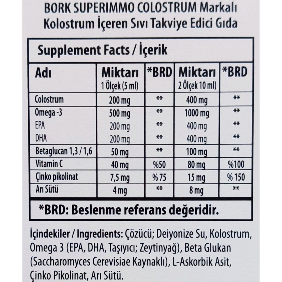 Swiss Bork Super Immoo Takviye Edici Gıda 150 ml