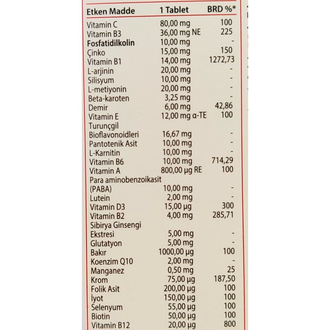 Vitabiotics Wellman 50+ Takviye Edici Gıda 30 Tablet