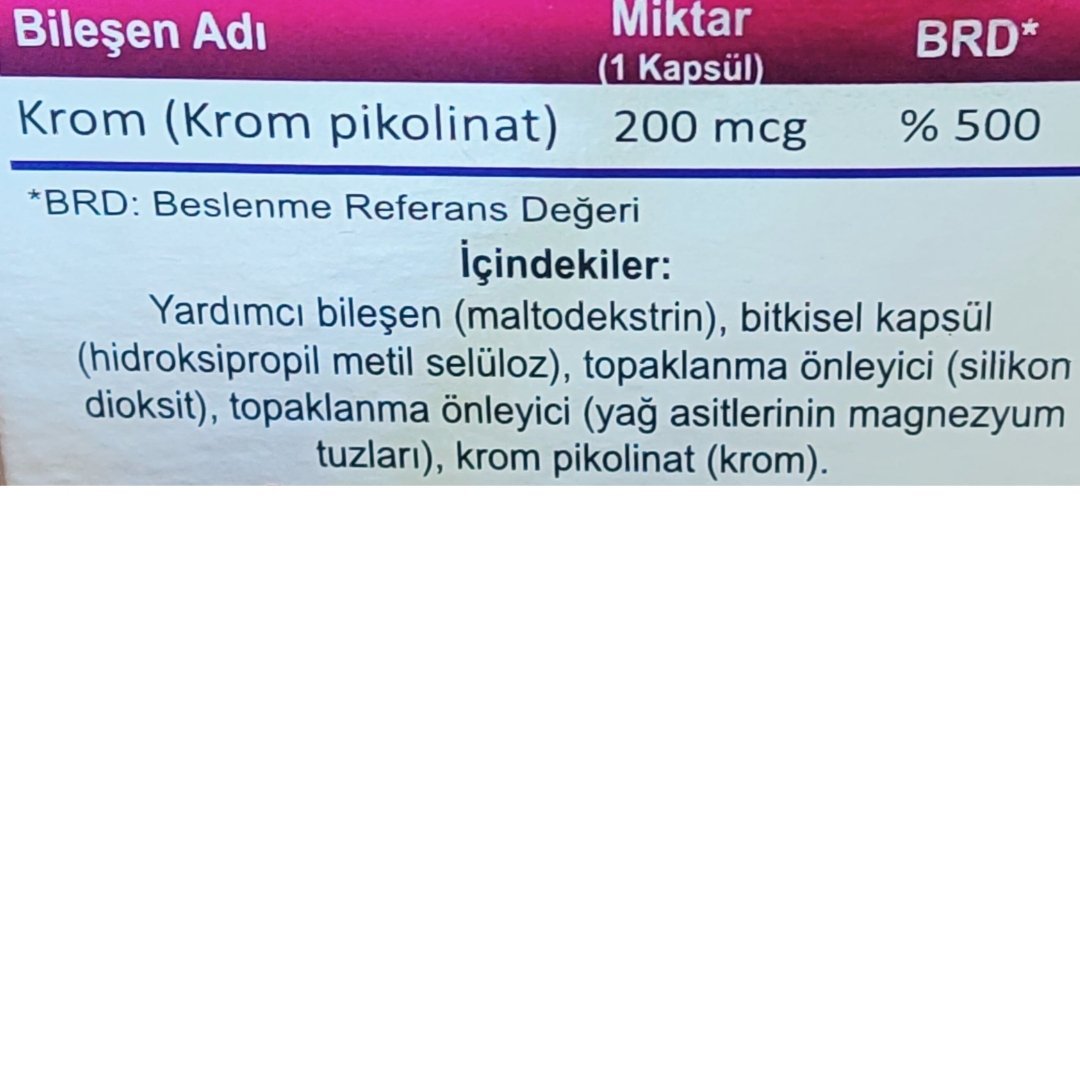 Vitagil Krom Pikolinat 90 Kapsül