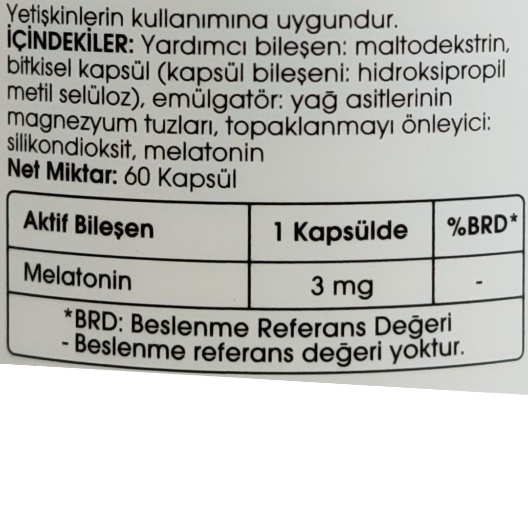 Voonka Melatonin İçeren Takviye Edici Gıda 60 Kapsül