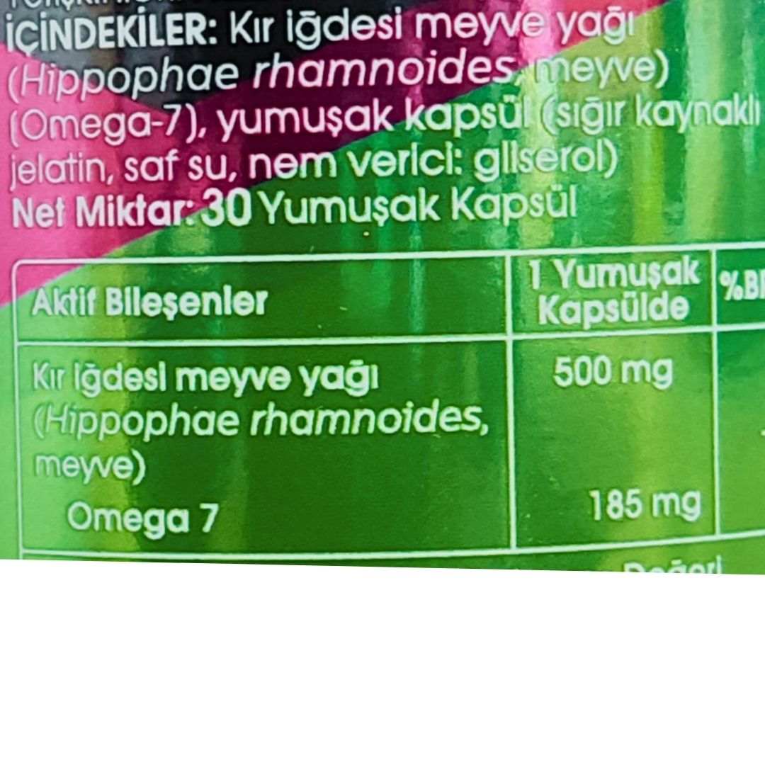 Voonka Omega 7 Kır İğdesi Yağı 500 mg 30 Kapsül