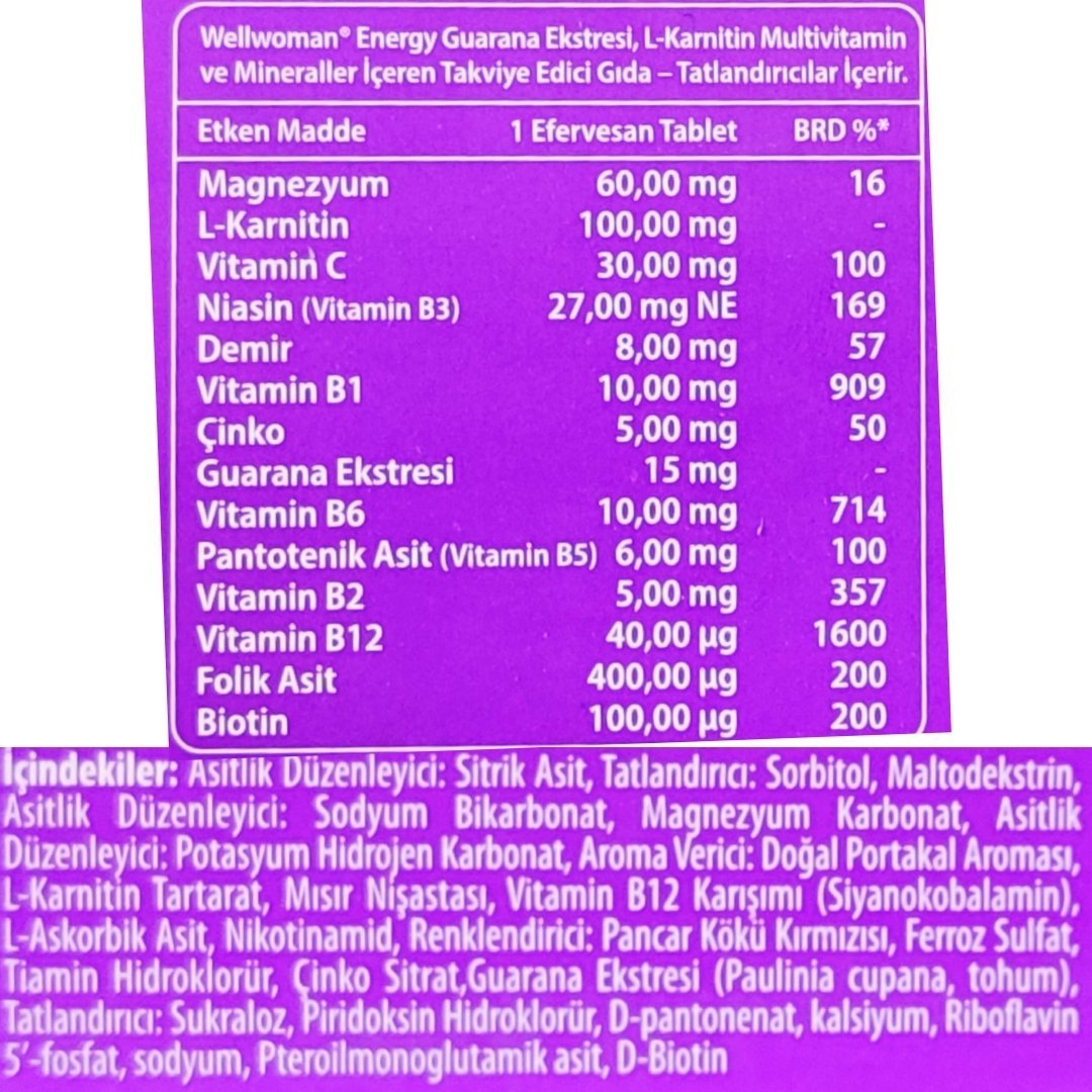 Wellwoman Energy 10 Efervesan Tablet