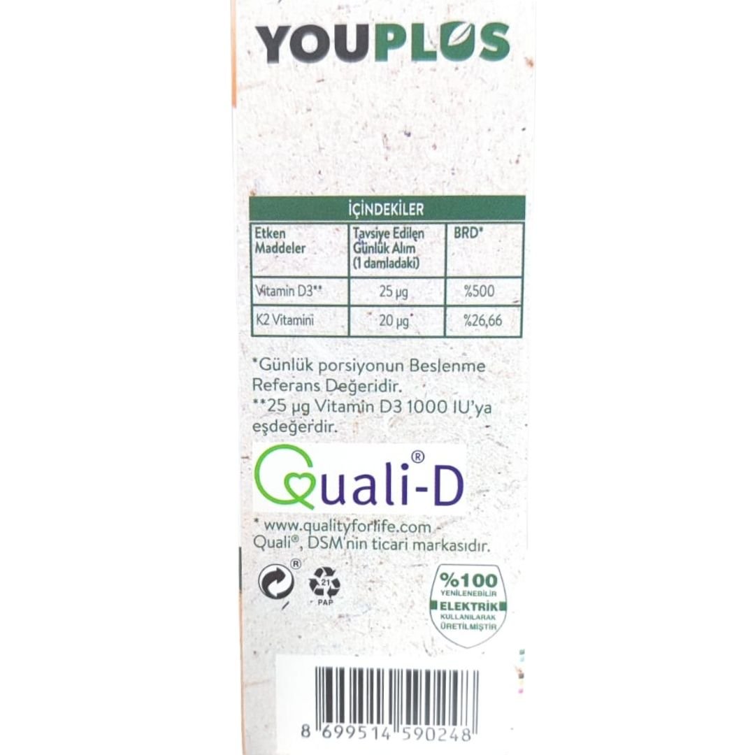 Youplus Vitamin D3K2 Damla 20 ml