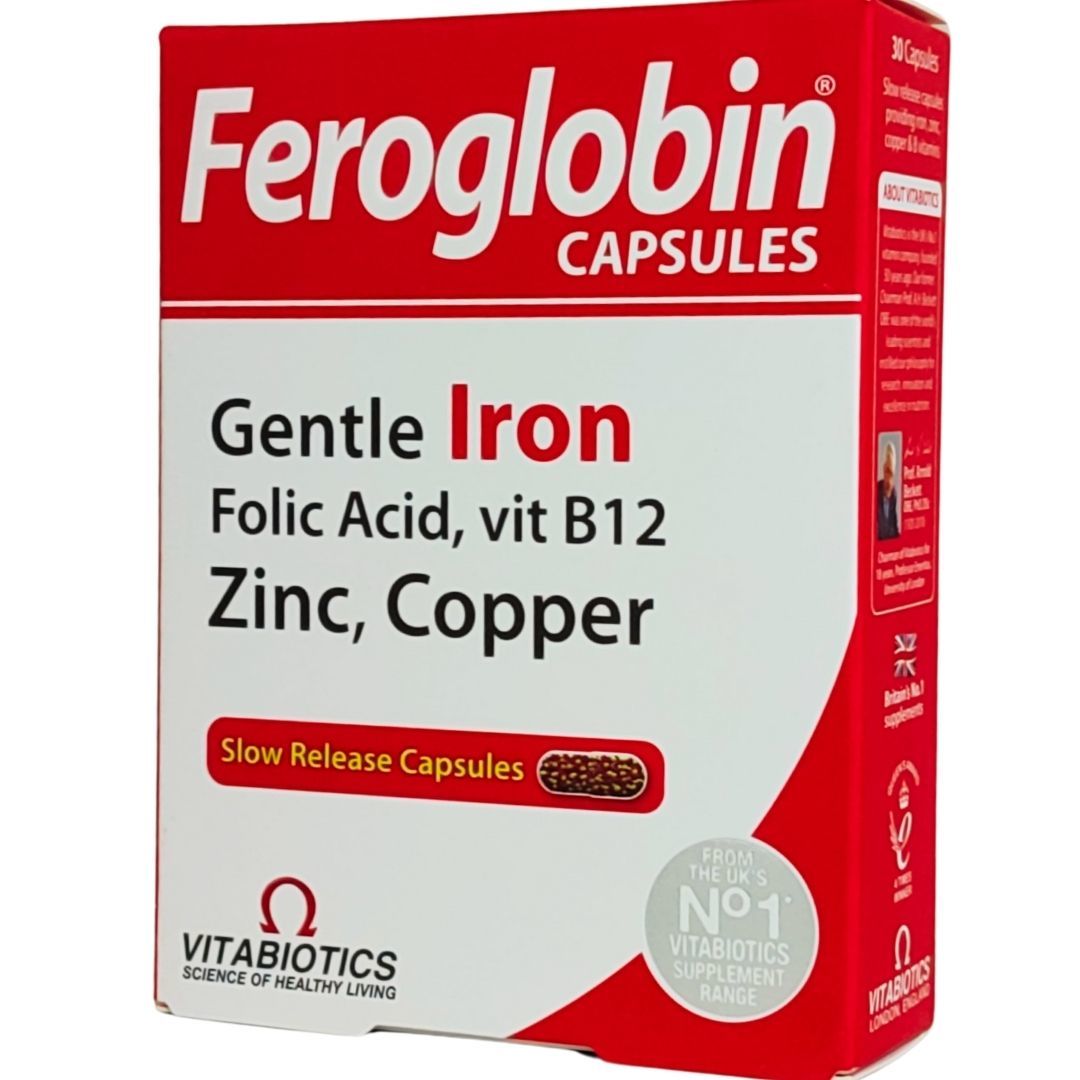 Vitabiotics Feroglobin Iron Takviye Edici Gıda 30 Kapsül
