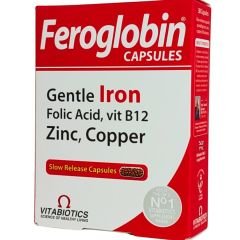 Vitabiotics Feroglobin Iron Takviye Edici Gıda 30 Kapsül