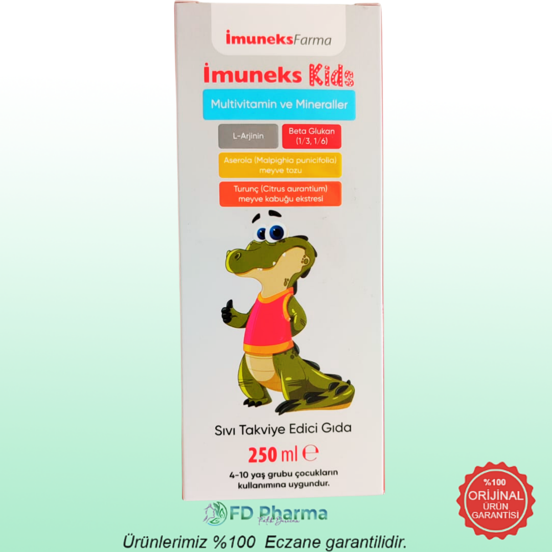 Imuneks Kids Multivitamin ve Mineraller İçeren Sıvı Takviye Edici Gıda 250 ml