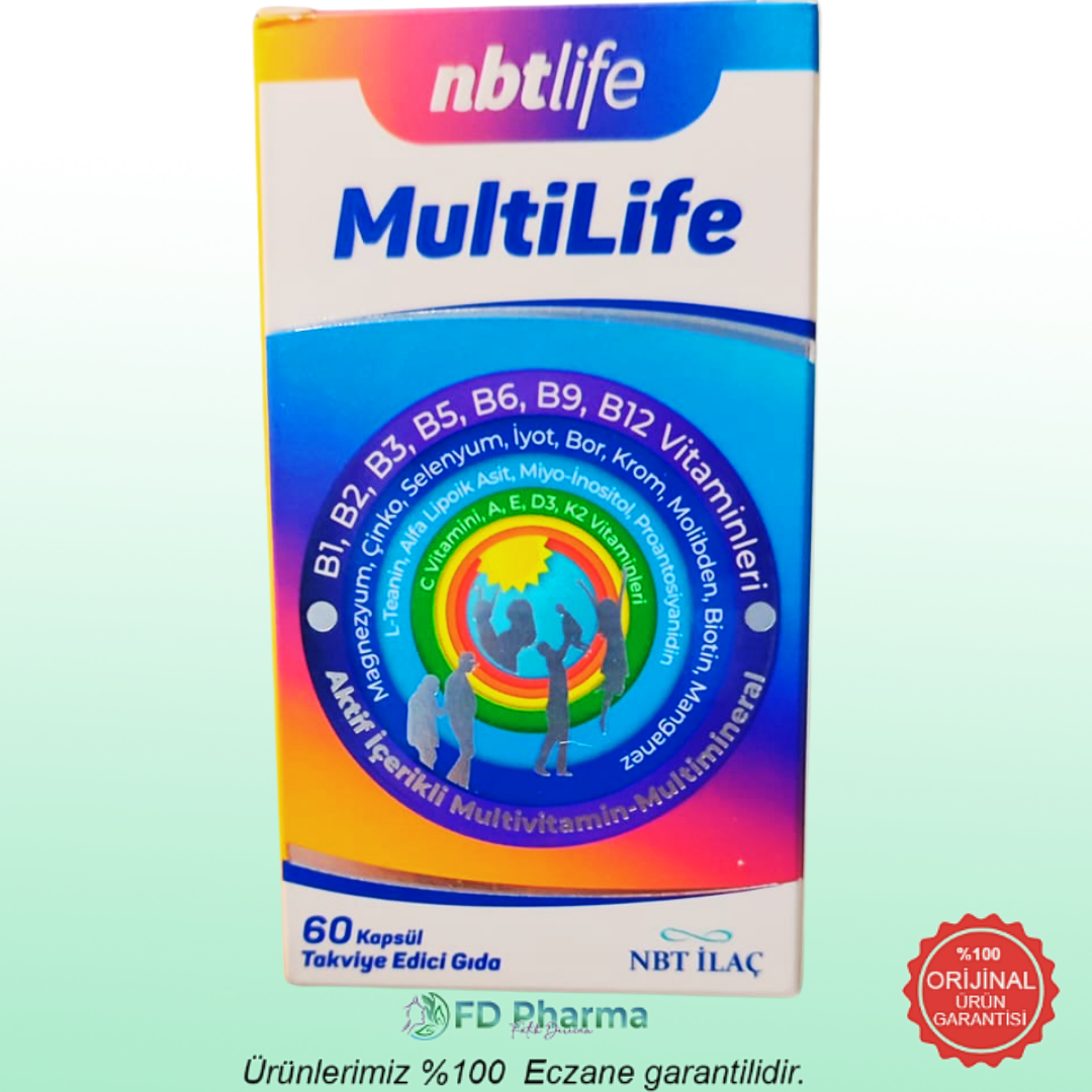 NBT Life MultiLife Takviye Edici Gıda 60 Kapsül