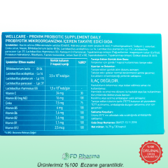 Wellcare Provim Daily Probiyotik Takviye Edici Gıda 30 Kapsül