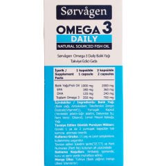 Sorvagen Omega 3 Daily Saf Balık Yağı 50 Kapsül