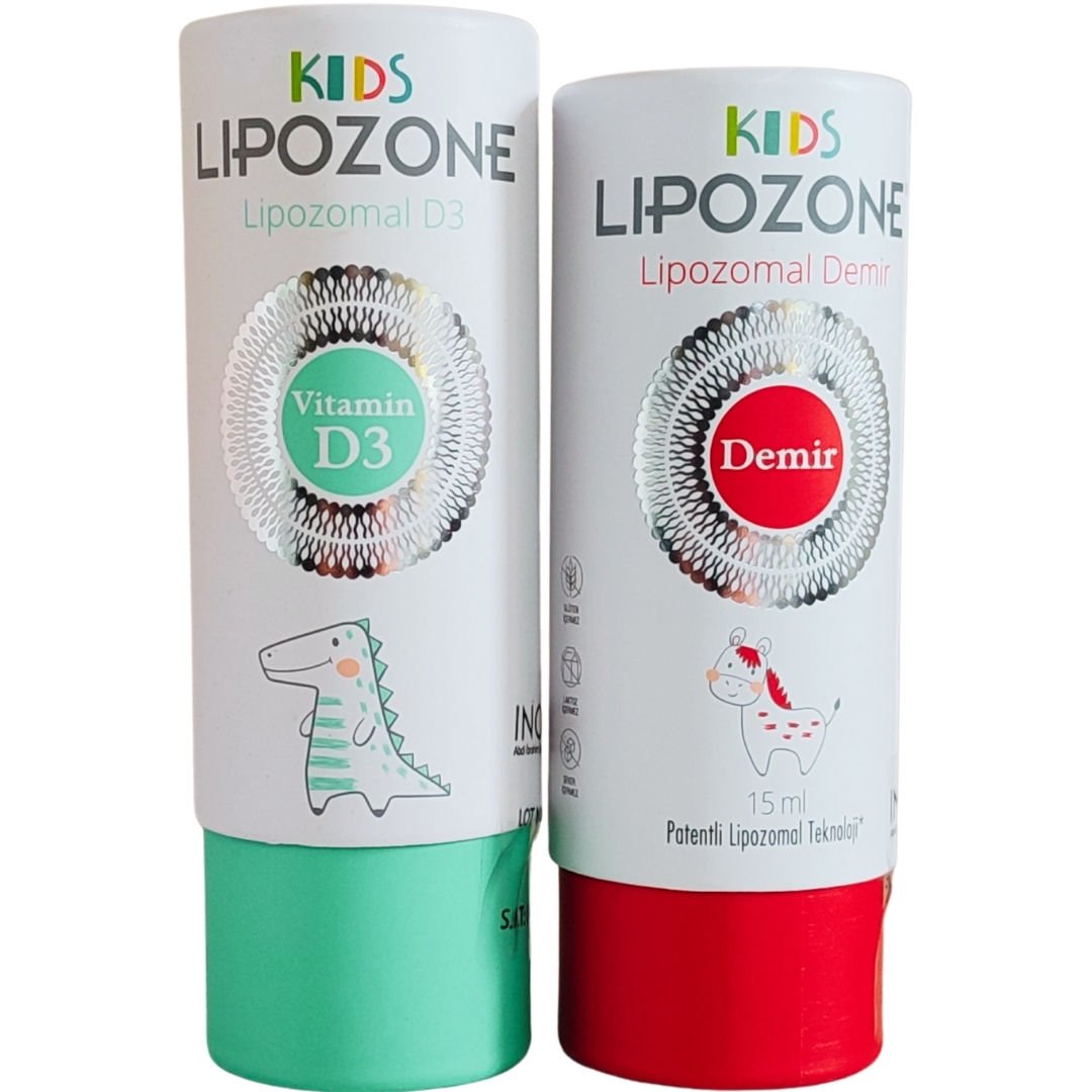 Lipozone Kids Lipozomal Demir 15ml + Lipozomal D3 Vitamini 60 ml