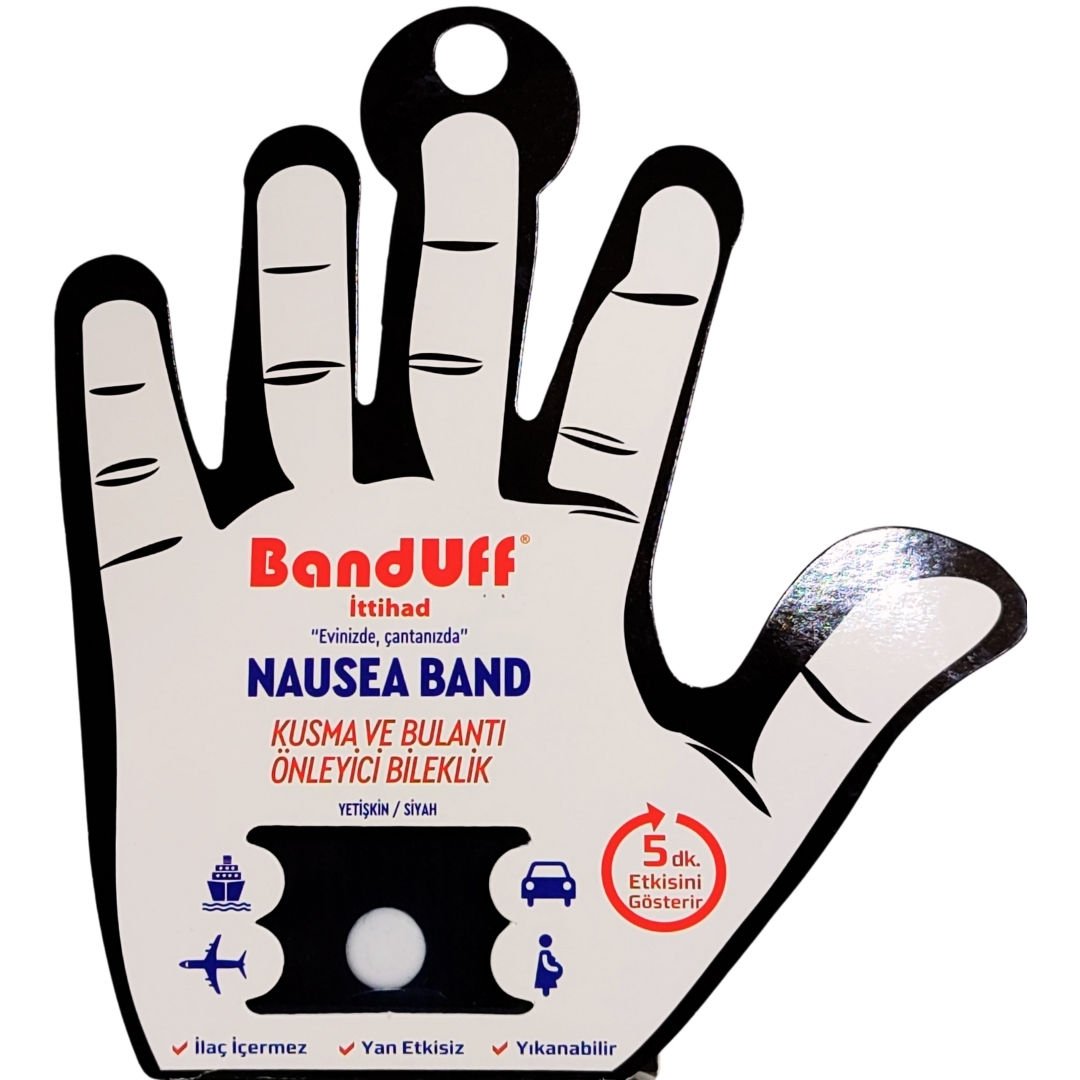 Banduff Bulantı ve Kusma Önleyici Bileklik Yetişkin Siyah