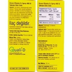 Ocean Vitamin D3 400 IU Oral Sprey 20 ml
