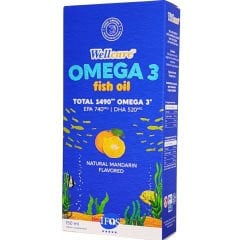 Wellcare Omega 3 Doğal Mandalina Aromalı Balık Yağı 150 ml
