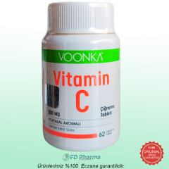 Voonka Vitamin-C Portakal Aromalı 62 Çiğneme Tableti