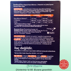 Sambucol Plus Kara Mürver Özütü + C Vitamini & Çinko 15 Kapsül