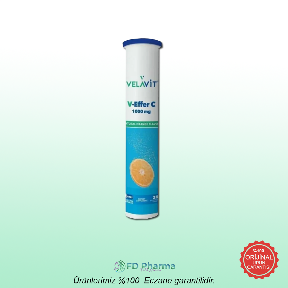Velavit V-Effer C 1000 mg 20 Efervesan Tablet