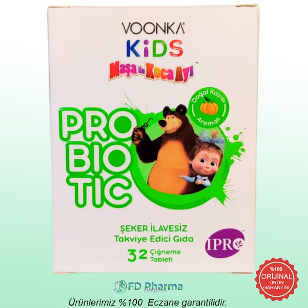 Voonka Maşa ile Koca Ayı Probiyotik 32 Çiğneme Tableti