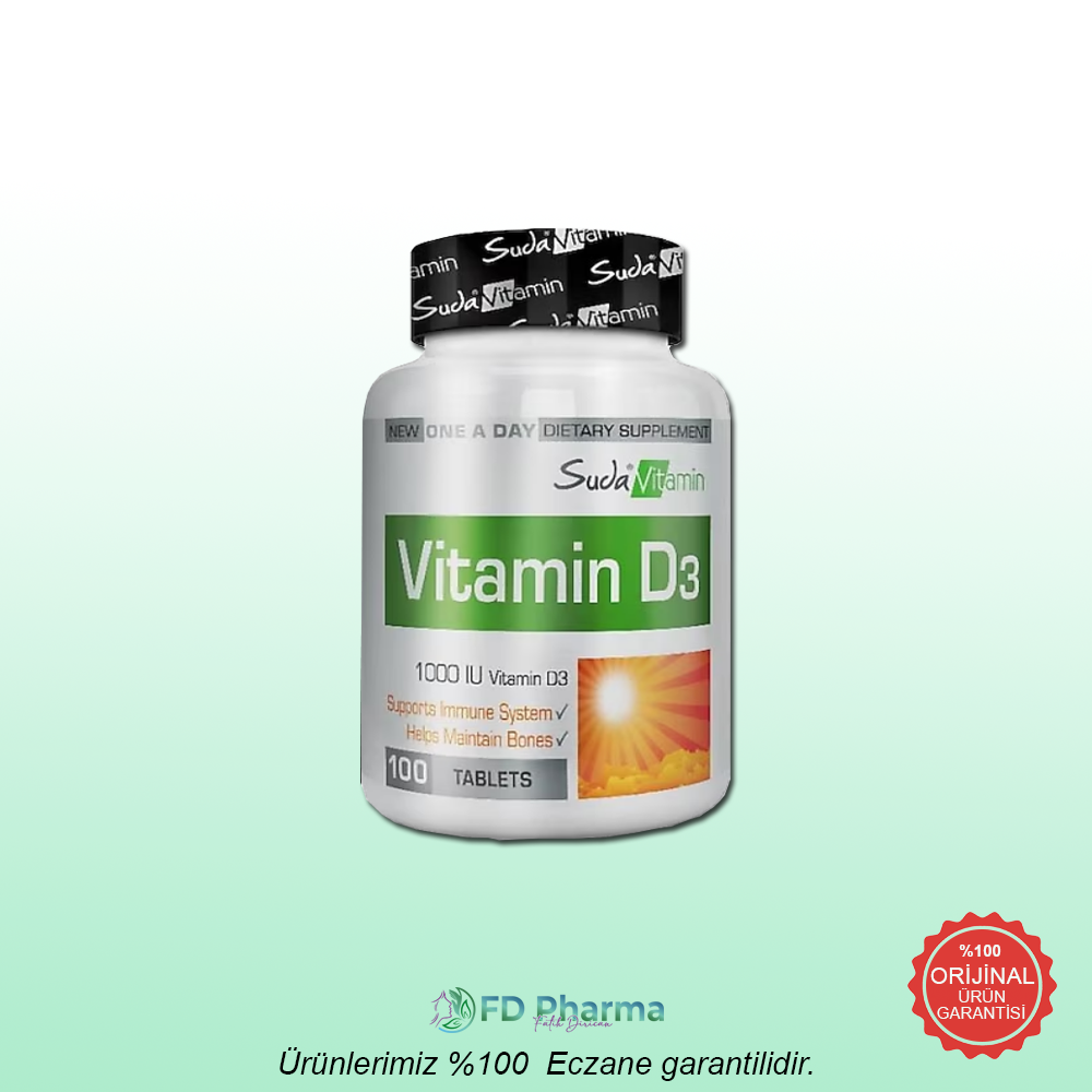 Suda Vitamin D3 1000 IU 100 Tablet