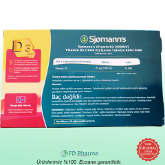 Sjomann's Vitamin D3 1000IU 30 Çiğneme Tableti