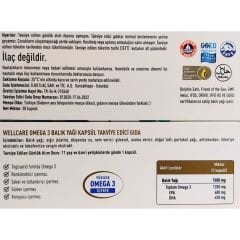 Wellcare UniQ Omega 3 Balık Yağı 1200 mg 30 Kapsül
