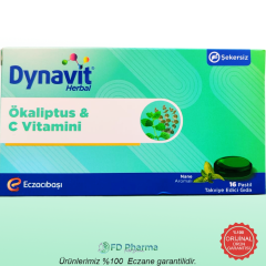 Eczacıbaşı Dynavit Herbal Ökaliptus+C Vitamini İçeren 16 Adet Pastil