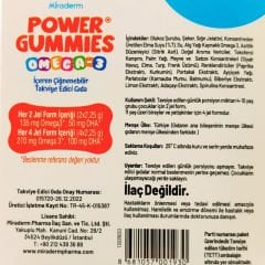 Miraderm Power Gummies Omega-3  8 Jelibon