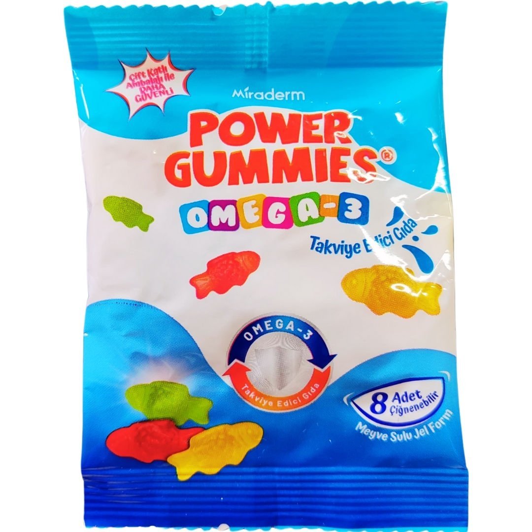 Miraderm Power Gummies Omega-3  8 Jelibon
