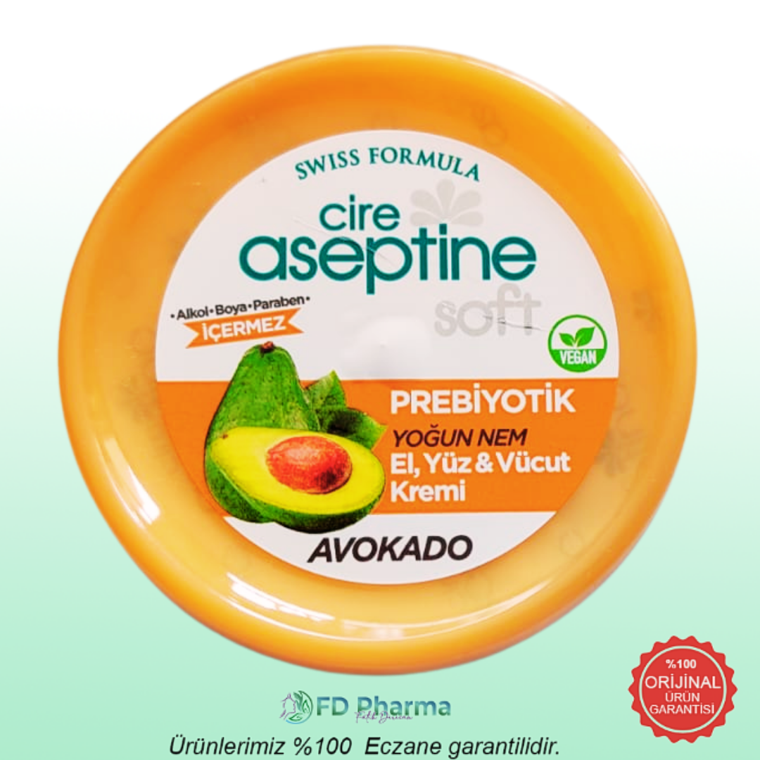 Cire Aseptine Avokado Soft Prebiyotik Yoğun Nem El, Yüz, Vücut Krem 130 ml