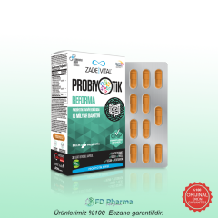 Zade Vital Probiyotik Reforma Takviye Edici Gıda 30 Bitkisel Kapsül