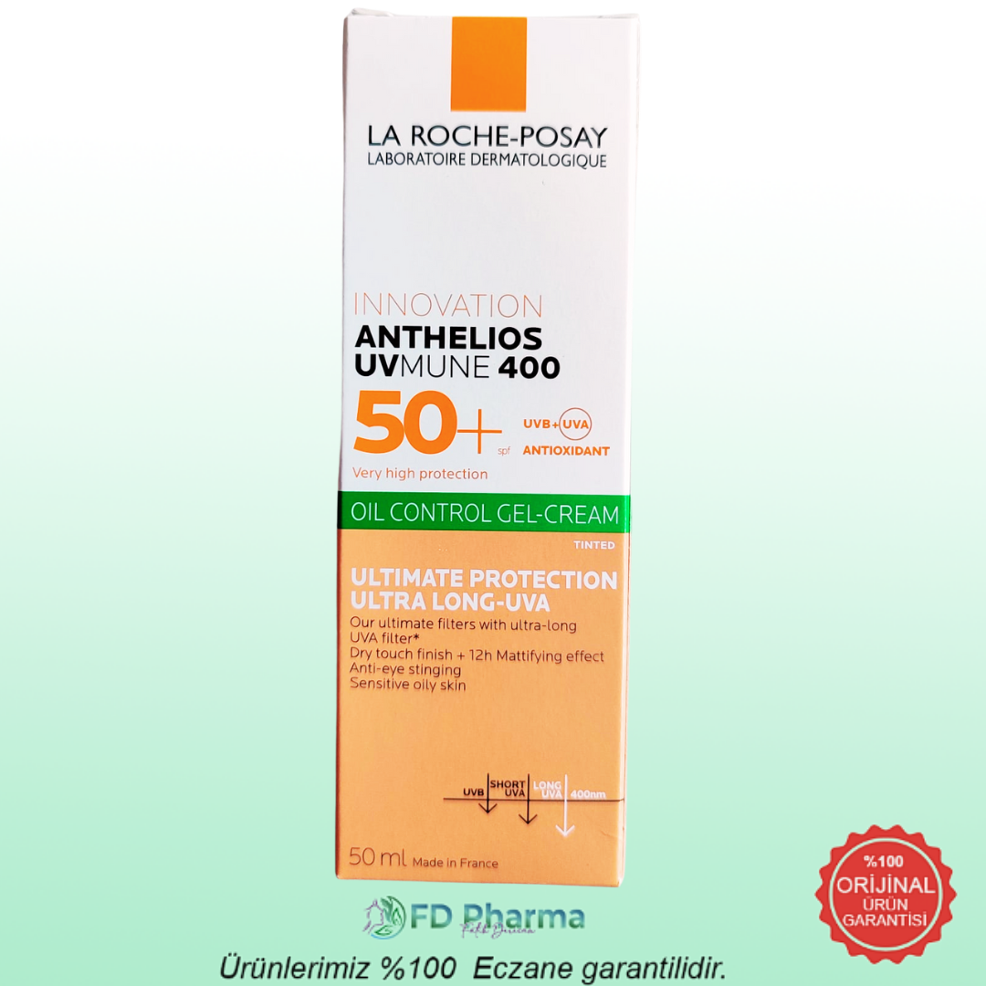 La Roche posay anthelios UVMUNE 400 Oil Control Gel-Cream SPF50+ Renkli Güneş Kremi 50ml