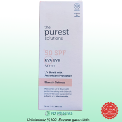 The Purest Solutions Blemish Defense Antioksidan Destekli Lekeli Ciltler İçin Güneş Kremi SPF50+ 50 ml