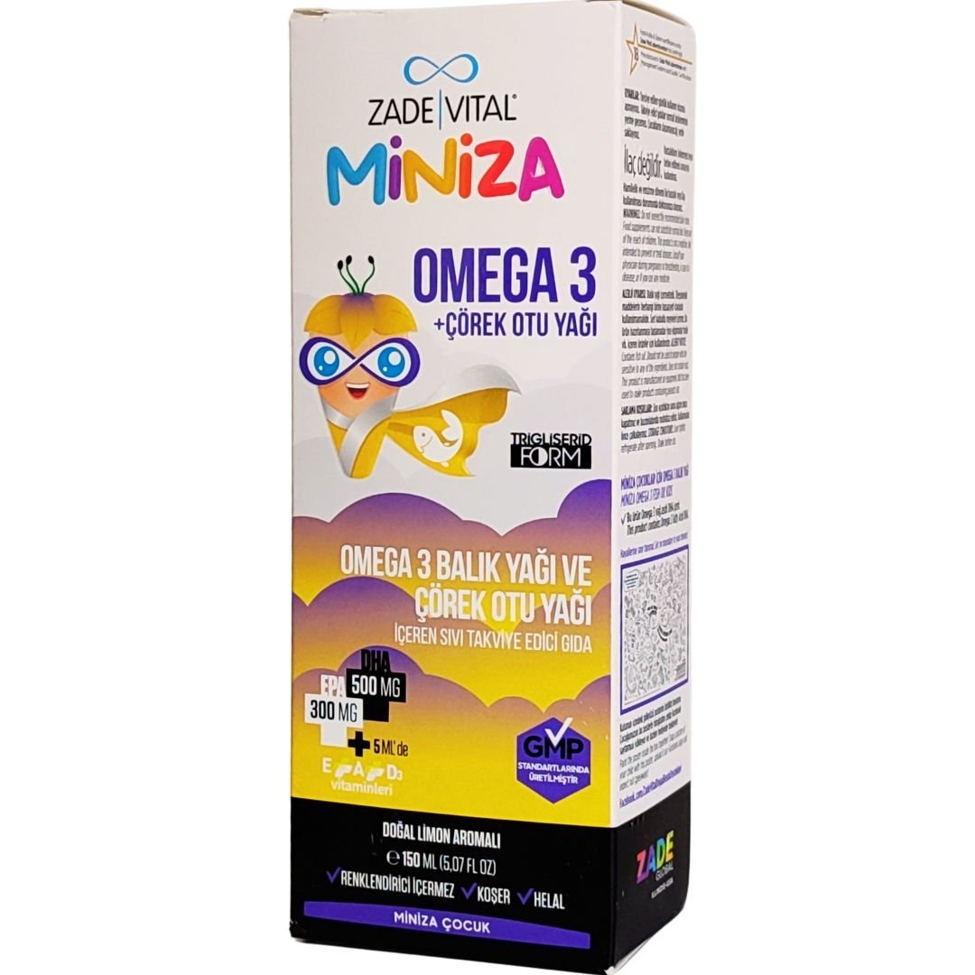 Zade Vital Miniza Omega + Çörek Otu Yağı 150 ml