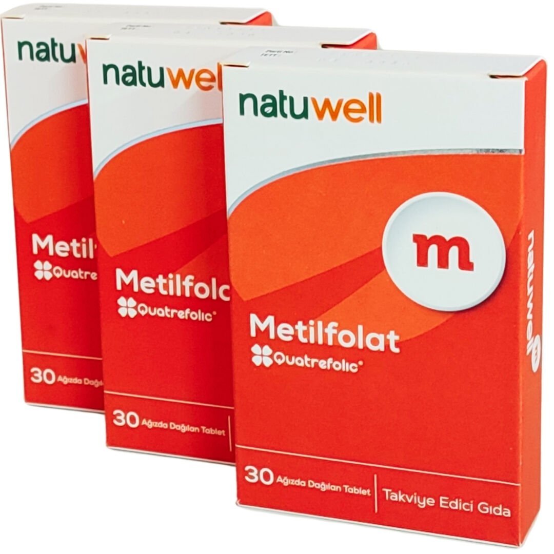 Natuwell Metilfolat 30 Tablet Quatrefolic - 3 Kutu