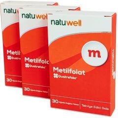 Natuwell Metilfolat 30 Tablet Quatrefolic - 3 Kutu