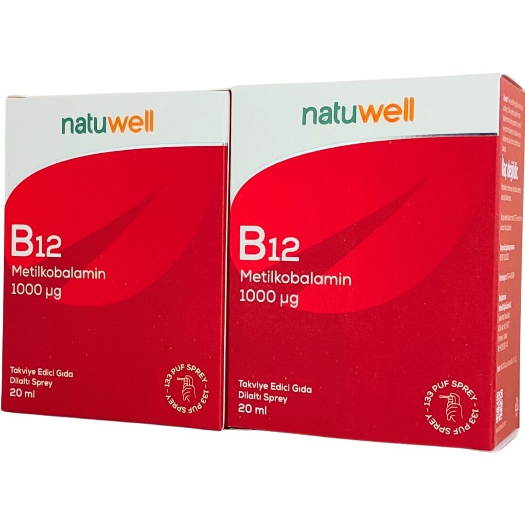Natuwell Vitamin B12 Metilkobalamin Sprey 20 ml - 2 Kutu