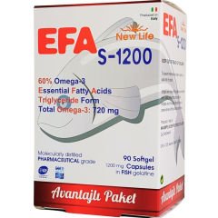 New Life EFA S-1200 Balık Yağı İçeren Takviye Edici 90 Kapsül