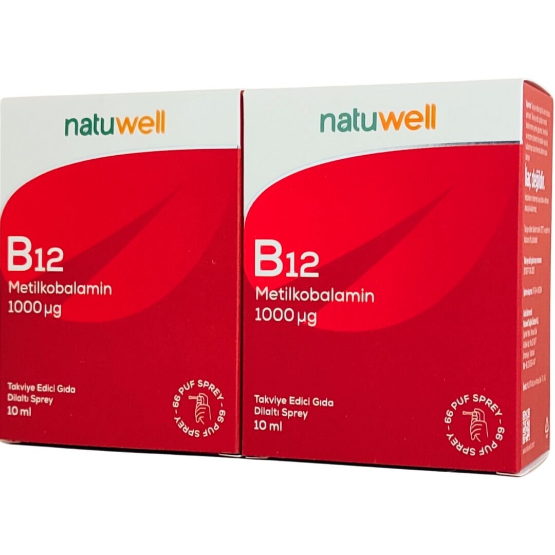 Natuwell Vitamin B12 Metilkobalamin Sprey 10 ml - 2 Kutu