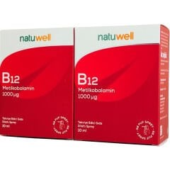 Natuwell Vitamin B12 Metilkobalamin Sprey 10 ml - 2 Kutu