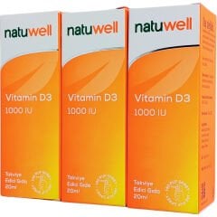 Natuwell Vitamin D3 1000IU Sprey 20 ml - 3 Kutu
