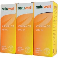 Natuwell Vitamin D3 600IU Sprey 20 ml - 3 Kutu