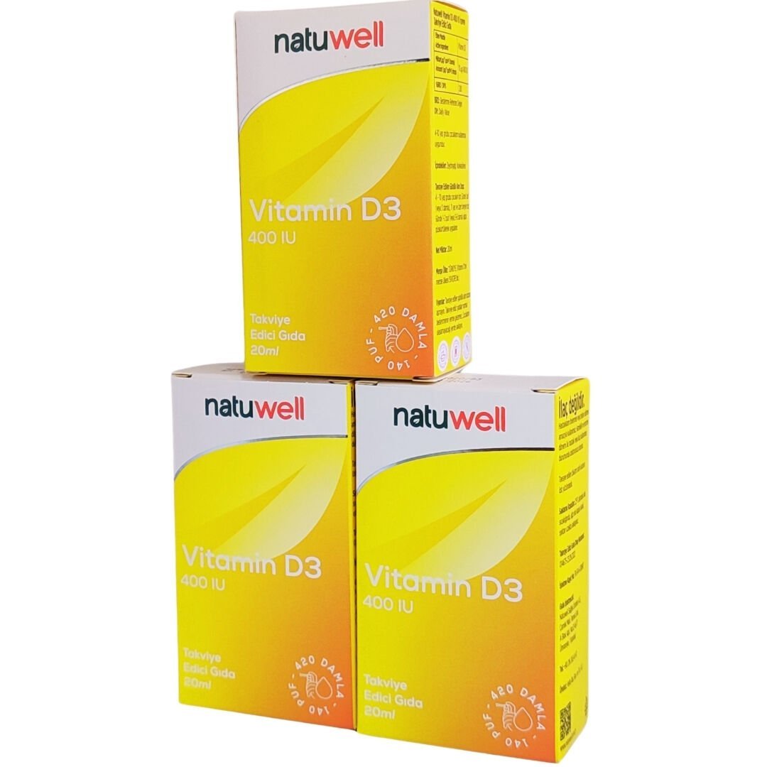 Natuwell Vitamin D3 400IU Sprey 20 ml - 3 Kutu
